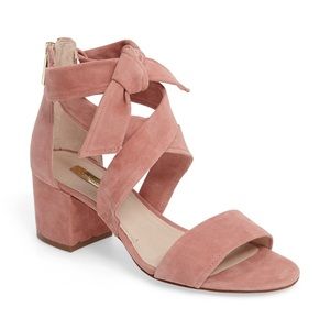 Louise Et Cie Pink Tie Block Heel